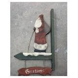 WOOD SANTA WELCOME SIGN
