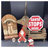 REINDEER HOLDER W/ ASSTD WOOD DECOR