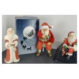 (3) SANTA FIGURINES