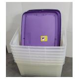 (7) 54 QUART TOTES W/ (5) LIDS