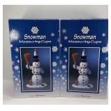 (2) SETS OF SNOWMAN MEASURING CUPS