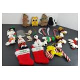 SNOOPY PEANUTS & OTHER CHRISTMAS ORNAMENTS
