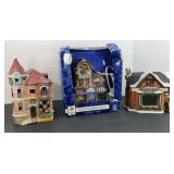 (3) VICTORIAN CHRISTMAS HOUSES