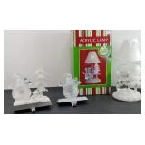 CHRISTMAS MANTEL STOCKING HOLDING & LAMP