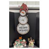 SNOWMAN WELCOME SIGNS & FIGURINE