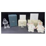 (3) LENOX: COOKIE MOLD, CRYSTAL SANTA, SNOWMAN