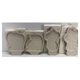 (4) LONGABERGER COOKIE MOLDS: ANGLE