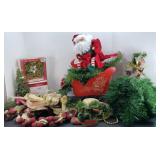 SANTA SLEIGH & ASSTD DECOR