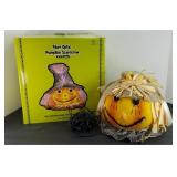 FIBER OPTIC PUMPKIN SCARE CROW