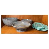 STONEWARE MIXING BOWLS & SERVING DISHES