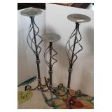 (3) CANDLE HOLDER STANDS