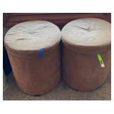 (2) STORAGE OTTOMANS