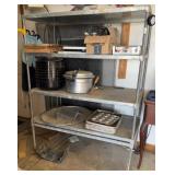 METAL STORAGE RACK W/ BENT LEG