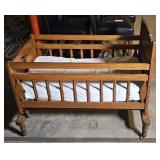 ANTIQUE OAK CRIB