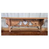 WOOD HEART SHELF