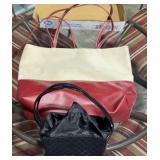 ESTEE LAUDER TOTE, LITTLE BLACK PURSE,