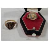 (2) 10K GOLD CLASS RINGS