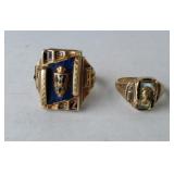 1969 CRAWFORDSVILLE 10KT CLASS RING