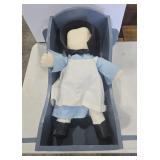 WOOD CRIB W/ AMISH DOLL