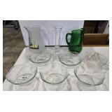 GLASS SERVING BOWLS & PITCHERS