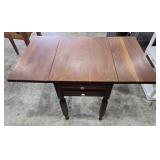 DROP LEAF LAMP TABLE W/ DRAWERS