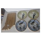 SUSAN WINGET DESSERT PLATES WOOD CUTTING BOARD