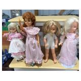 (4) VINTAGE DOLLS