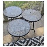 (3) SIDE TABLES FOLDING