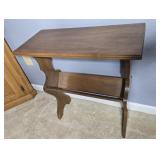 VINTAGE TABLE W/ BOOKSHELF