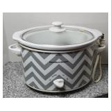 HAMILTON BEACH CROCK POT GREY & WHITE