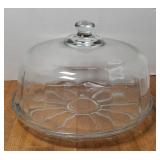 GLASS CAKE STAND W/ COVER