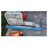 BOX FAN, LIGHT, BULBS & MORE