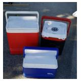 (3) HARD COOLERS