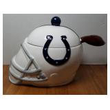 UNIQUE COLTS SERVING DISH W/ LADLE