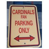ST LOUIS CARDINALS PARKING SIGN