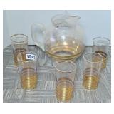 1950s WATER PITCHER & GLASSES