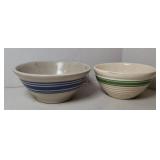 (2) CROCK MIXING BOWLS