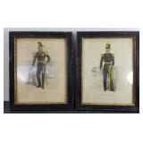(2) ANTIQUE BORGHESE NAVAL OFFICER PRINTS