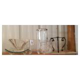 GLASS VASES & SERVING ITEMS