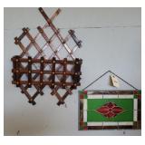 STAINED GLASS WALL SUNCATCHER & MAGAZINE RACK