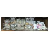 SHELF OF GLASSWARE