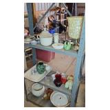 SHELF OF MISC GLASSWARE & MORE