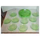 GREEN DEPRESSION GLASS
