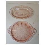 PINK DEPRESSION SERVING PLATTERS