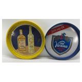 (2) VINTAGE ADVERTISING TRAYS: OLD VIENNA