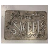 THICKER METAL HOME SWEET HOME SIGN, HEAVY