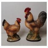 (2) CERAMIC ROOSTERS