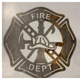 METAL FIRE DEPT SIGN