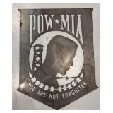 METAL POW MIA SIGN