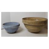 (2) CROCK BOWLS